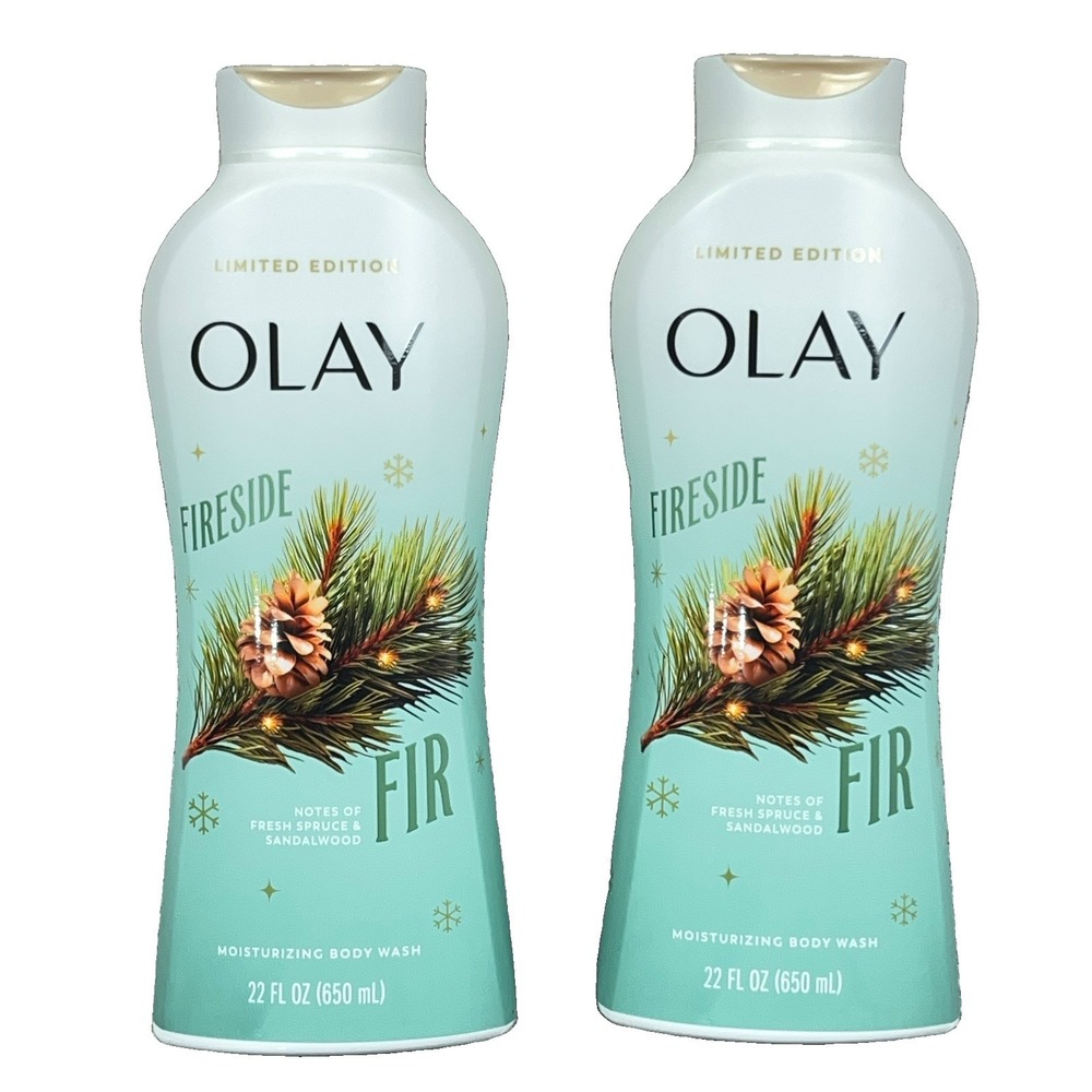 Olay Fireside Fresh Spruce & Sandalwood Moisturizing Body Wash 22 Fl Oz Lot Of 2